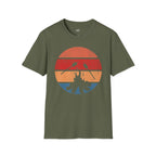 Printify T-Shirt Military Green / S Retro Sunset Roasting Marshmallows