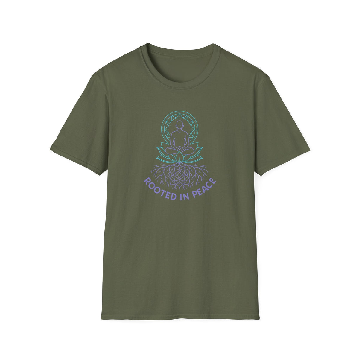 Printify T-Shirt Military Green / S Rooted in Peace T-Shirt