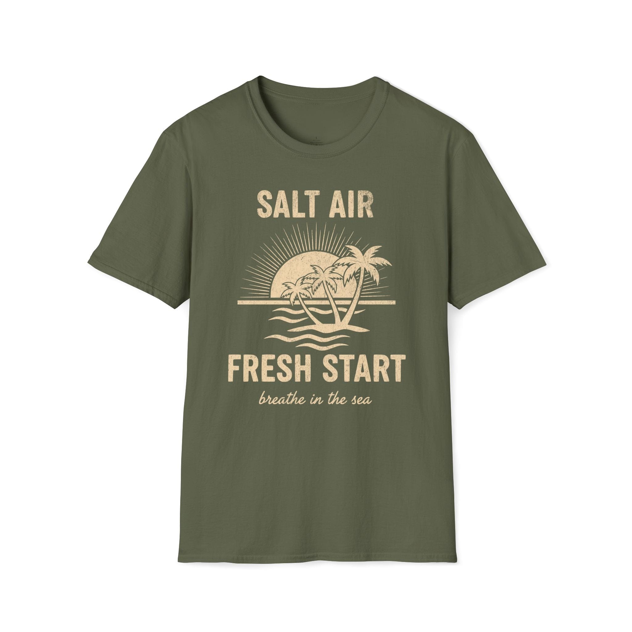 Printify T-Shirt Military Green / S Salt Air