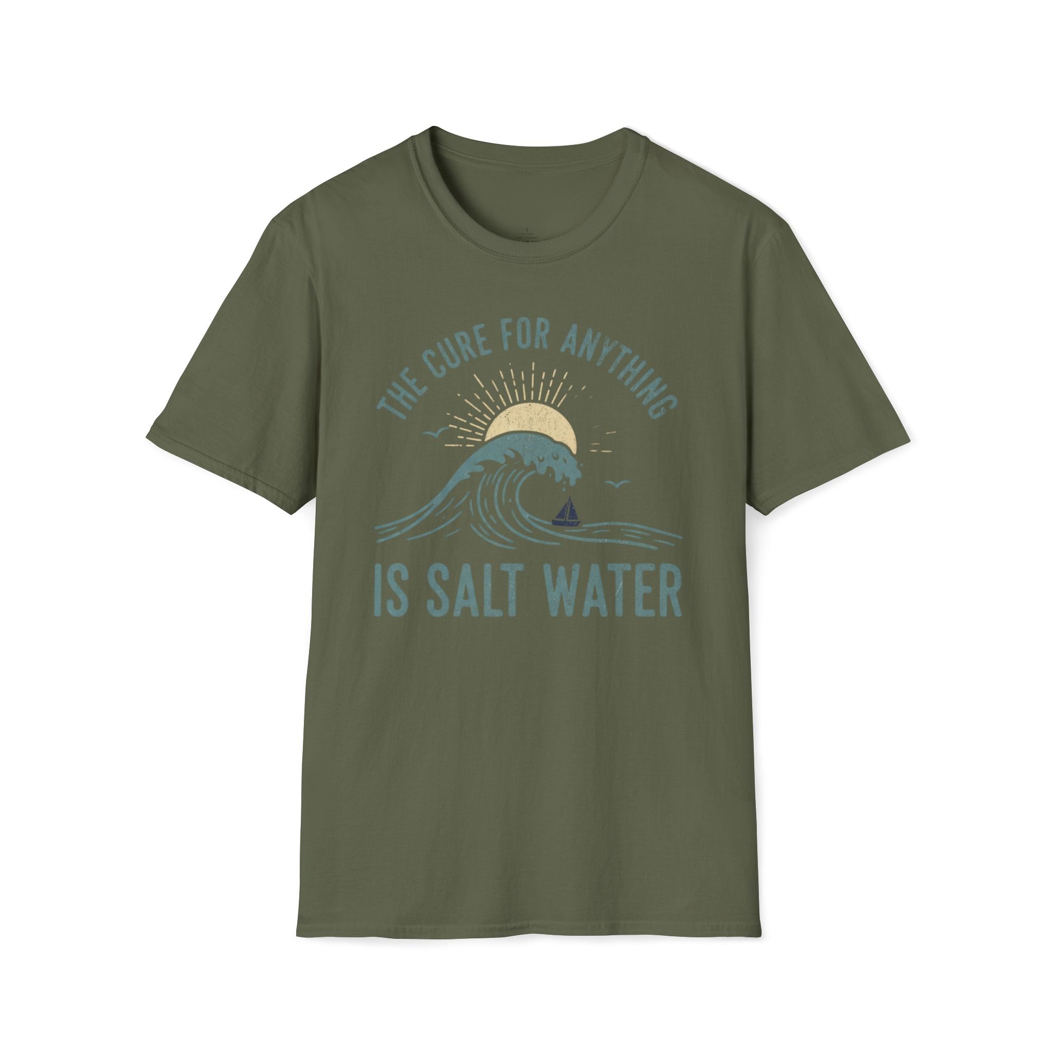 Printify T-Shirt Military Green / S Salt Water Cure