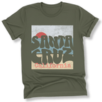 Printify T-Shirt Military Green / S Santa Cruz Sunset