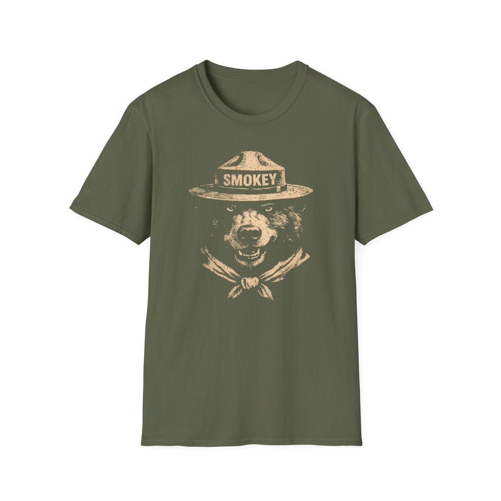 Printify T-Shirt Military Green / S Smokey the Bear
