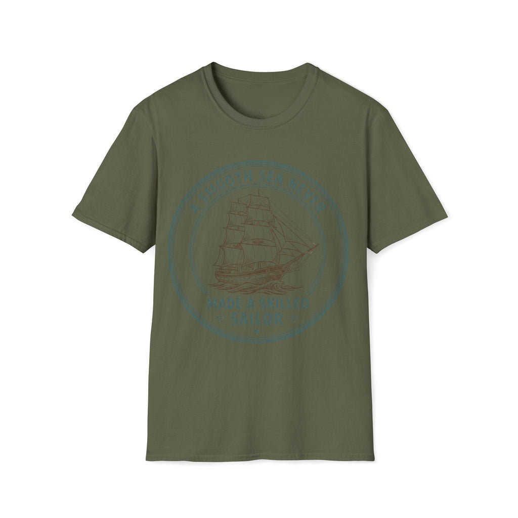 Printify T-Shirt Military Green / S Smooth Seas