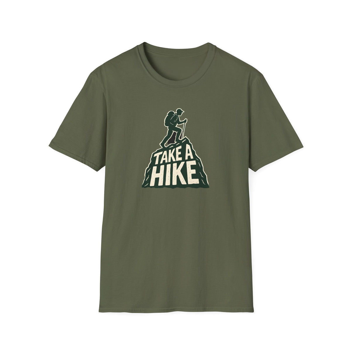 Printify T-Shirt Military Green / S Take a Hike T-Shirt