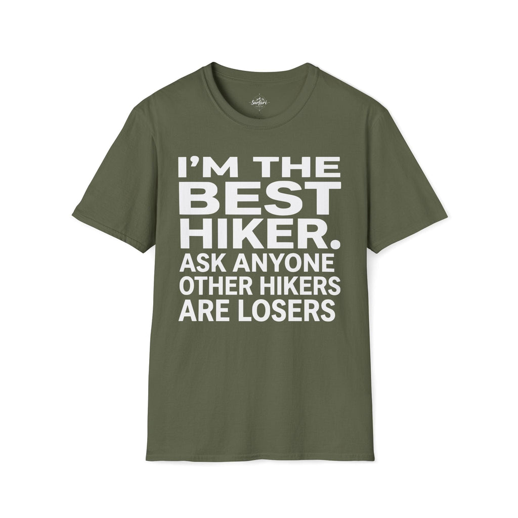 Printify T-Shirt Military Green / S Trump Hikes - I'm the Best Hiker