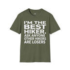 Printify T-Shirt Military Green / S Trump Hikes - I'm the Best Hiker