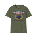 Printify T-Shirt Military Green / S Trump Hikes - I'm The Best Hiker