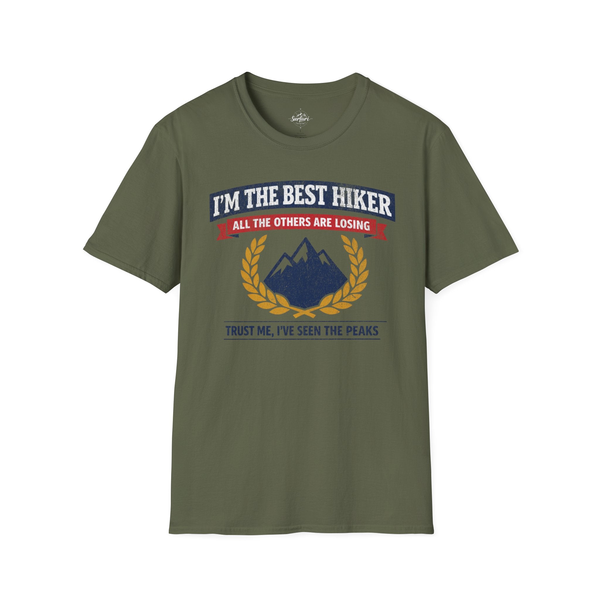 Printify T-Shirt Military Green / S Trump Hikes - I'm The Best Hiker