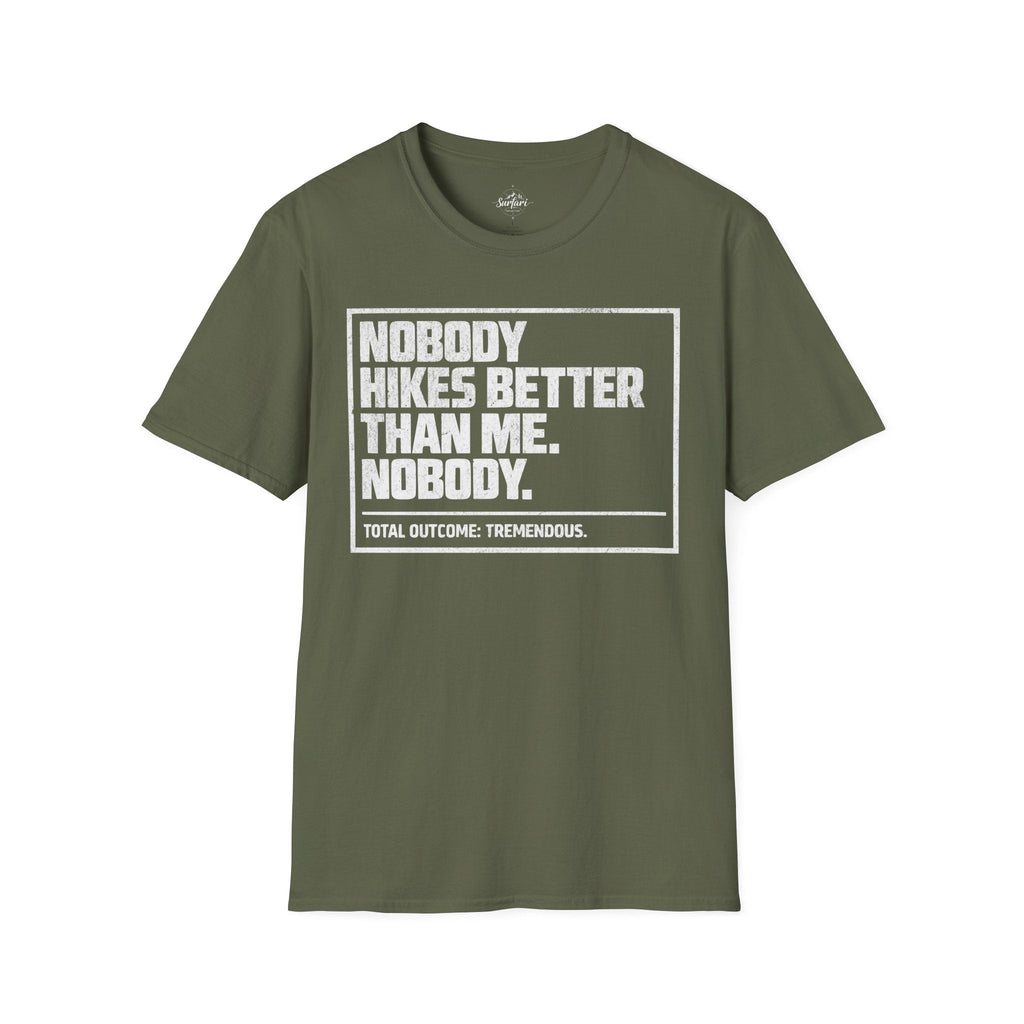 Printify T-Shirt Military Green / S Trump Hikes - Nobody Hikes Better