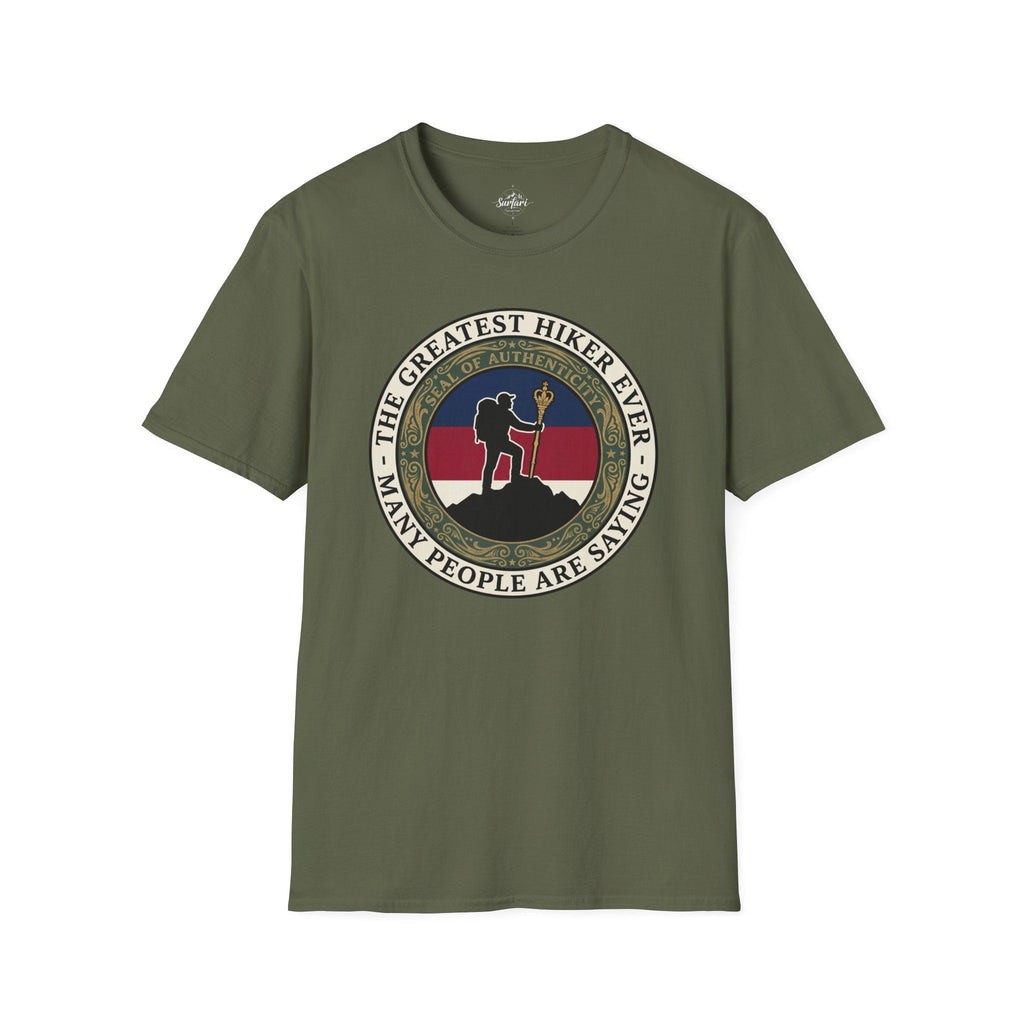 Printify T-Shirt Military Green / S Trump Hikes - The Greatest hiker ever