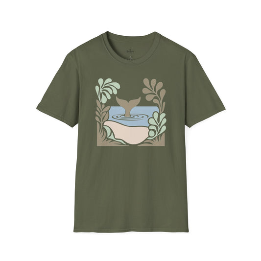 Printify T-Shirt Military Green / S Whale Tale