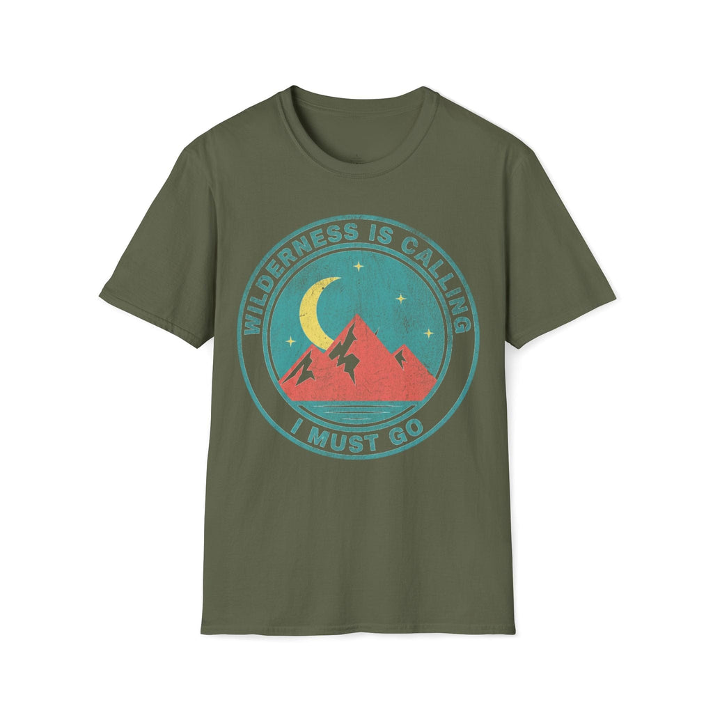Printify T-Shirt Military Green / S Wilderness is Calling