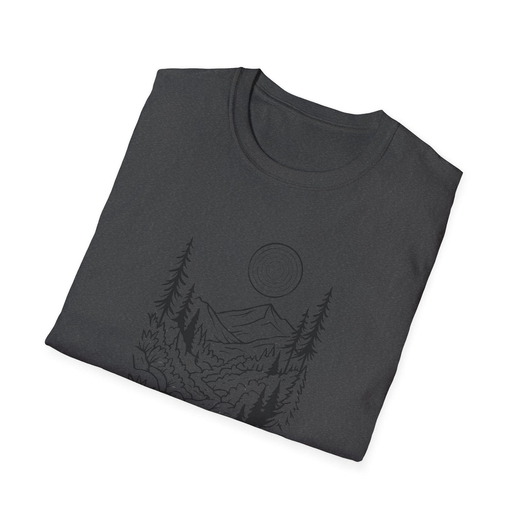 Printify T-Shirt Moonlit Mountain Landscape T-Shirt