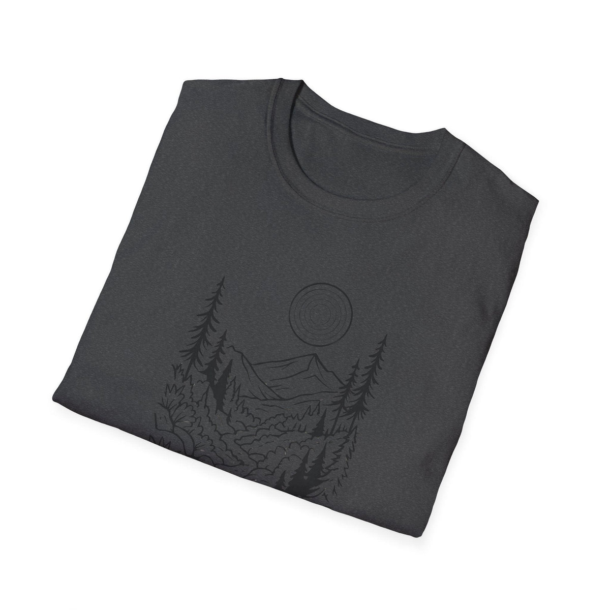 Printify T-Shirt Moonlit Mountain Landscape T-Shirt