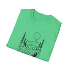 Printify T-Shirt Moonlit Mountain Landscape T-Shirt