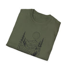 Printify T-Shirt Moonlit Mountain Landscape T-Shirt