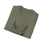 Printify T-Shirt Moonlit Mountain Landscape T-Shirt