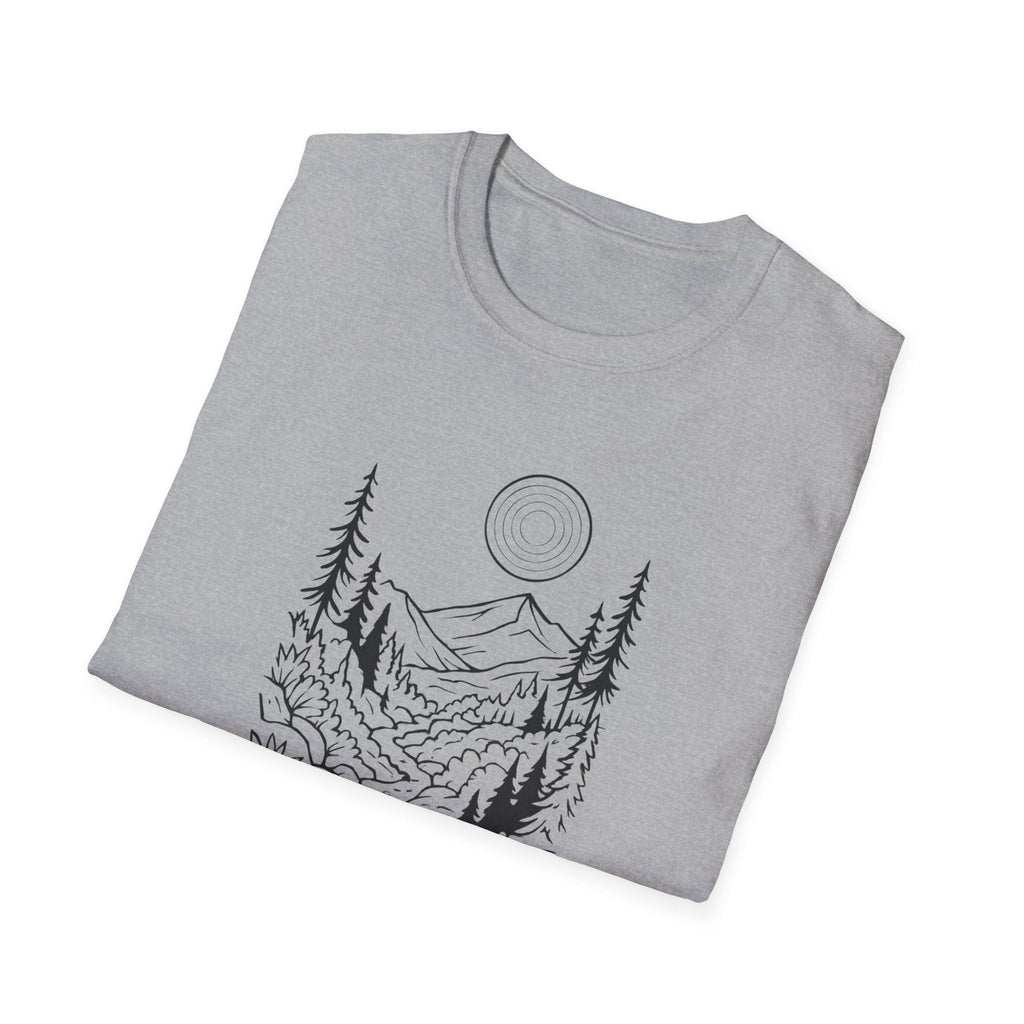 Printify T-Shirt Moonlit Mountain Landscape T-Shirt