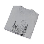 Printify T-Shirt Moonlit Mountain Landscape T-Shirt