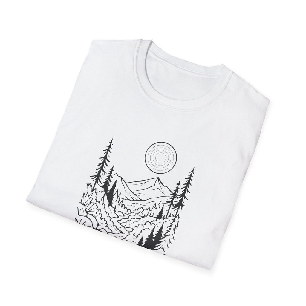 Printify T-Shirt Moonlit Mountain Landscape T-Shirt