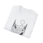 Printify T-Shirt Moonlit Mountain Landscape T-Shirt