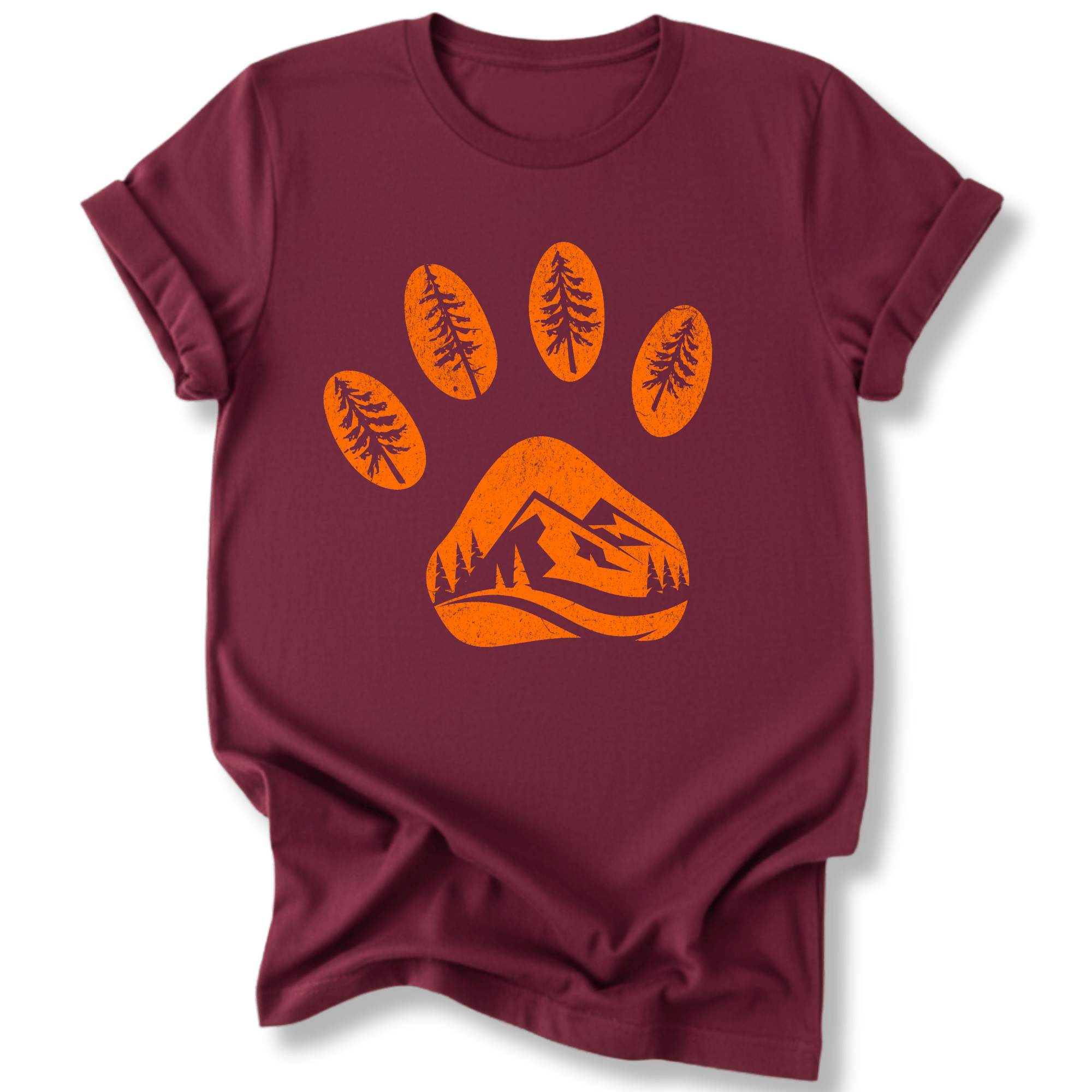 Printify T-Shirt Mountain Dog paw print