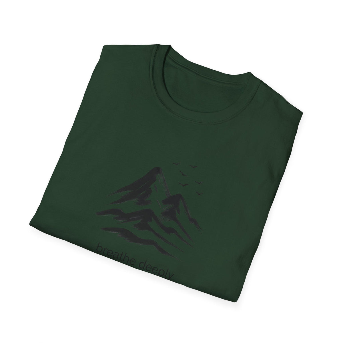 Printify T-Shirt Mountains and birds T-Shirt