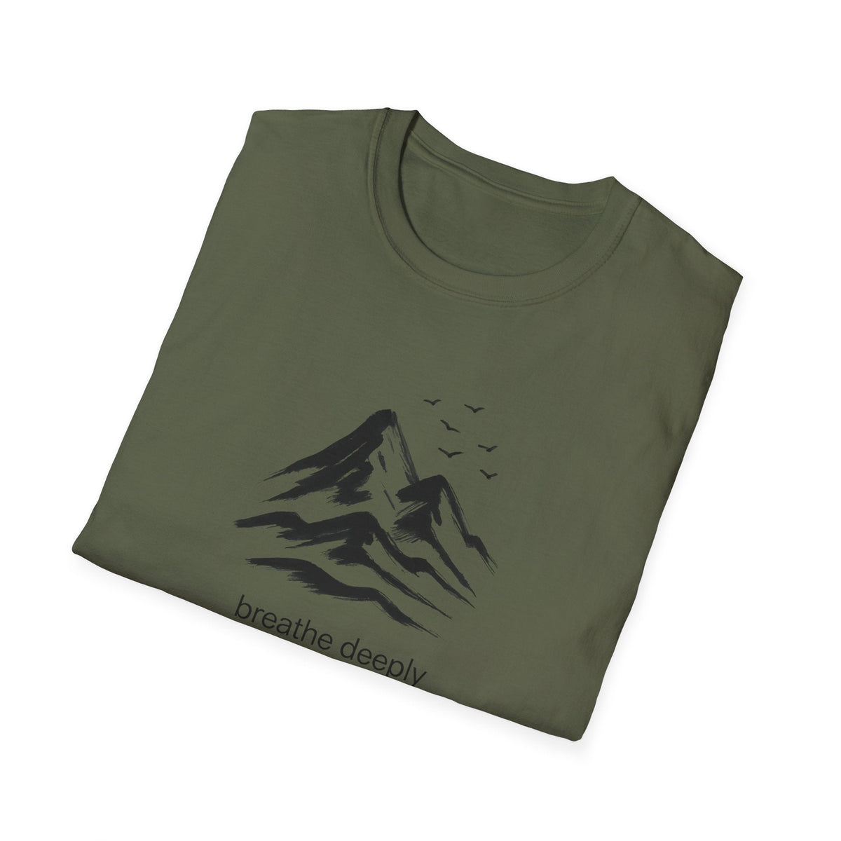 Printify T-Shirt Mountains and birds T-Shirt