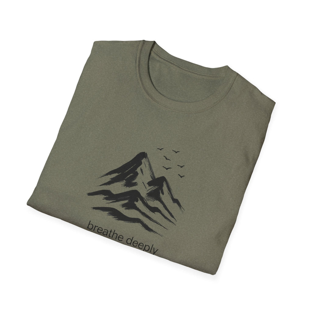 Printify T-Shirt Mountains and birds T-Shirt