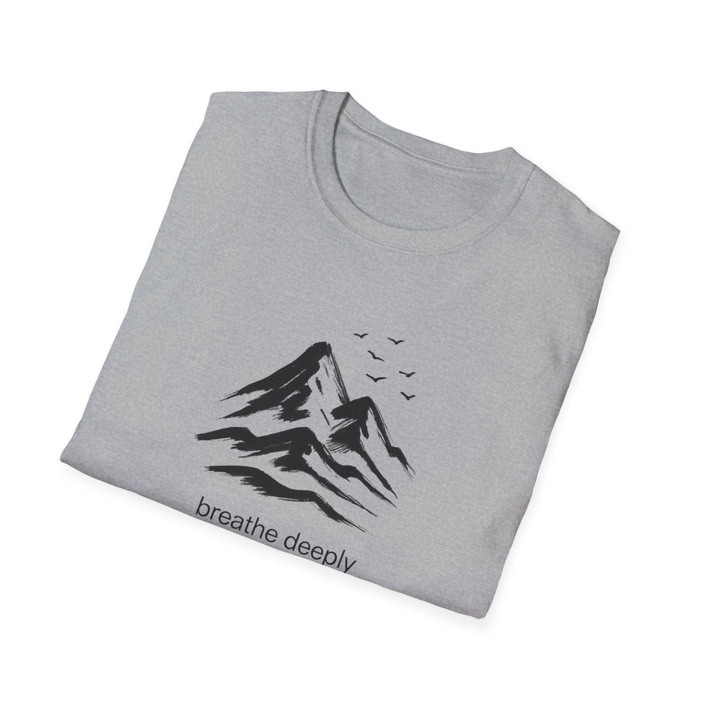 Printify T-Shirt Mountains and birds T-Shirt