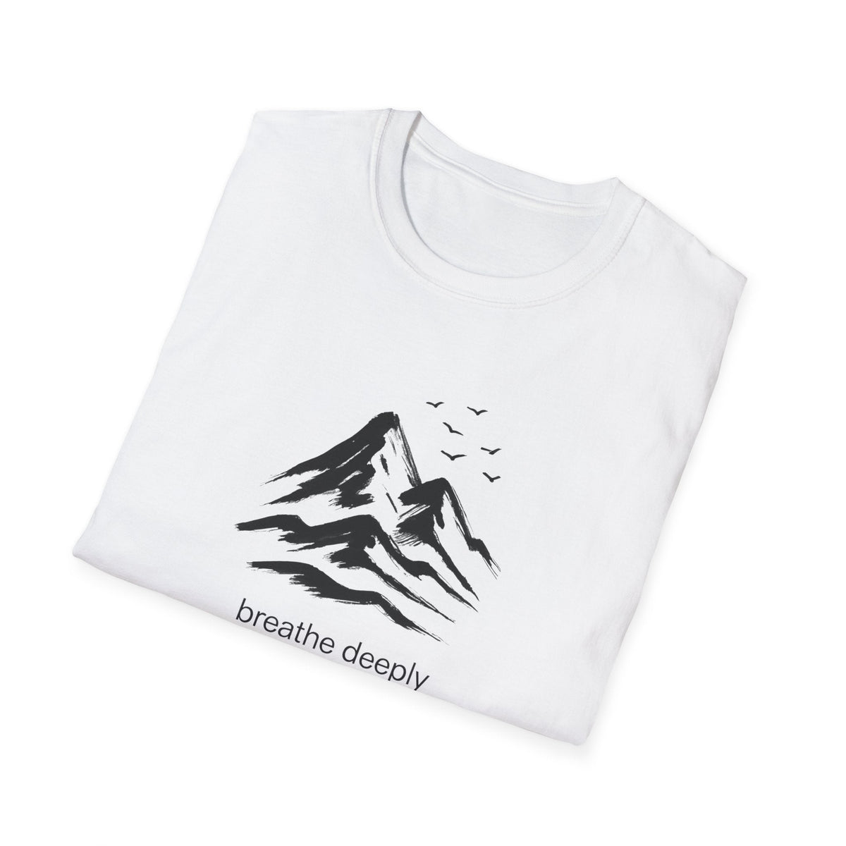 Printify T-Shirt Mountains and birds T-Shirt