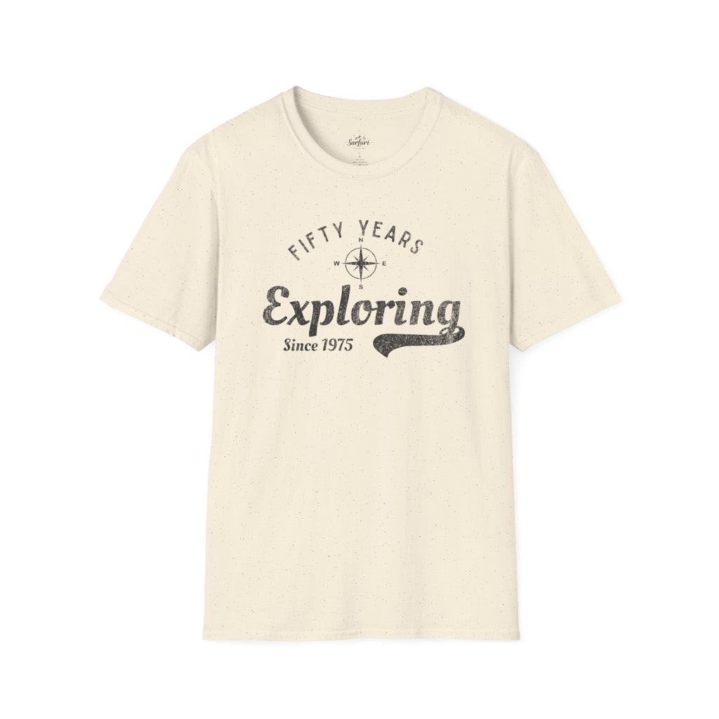 Printify T-Shirt Natural / S 50 Years Exploring Since 1975