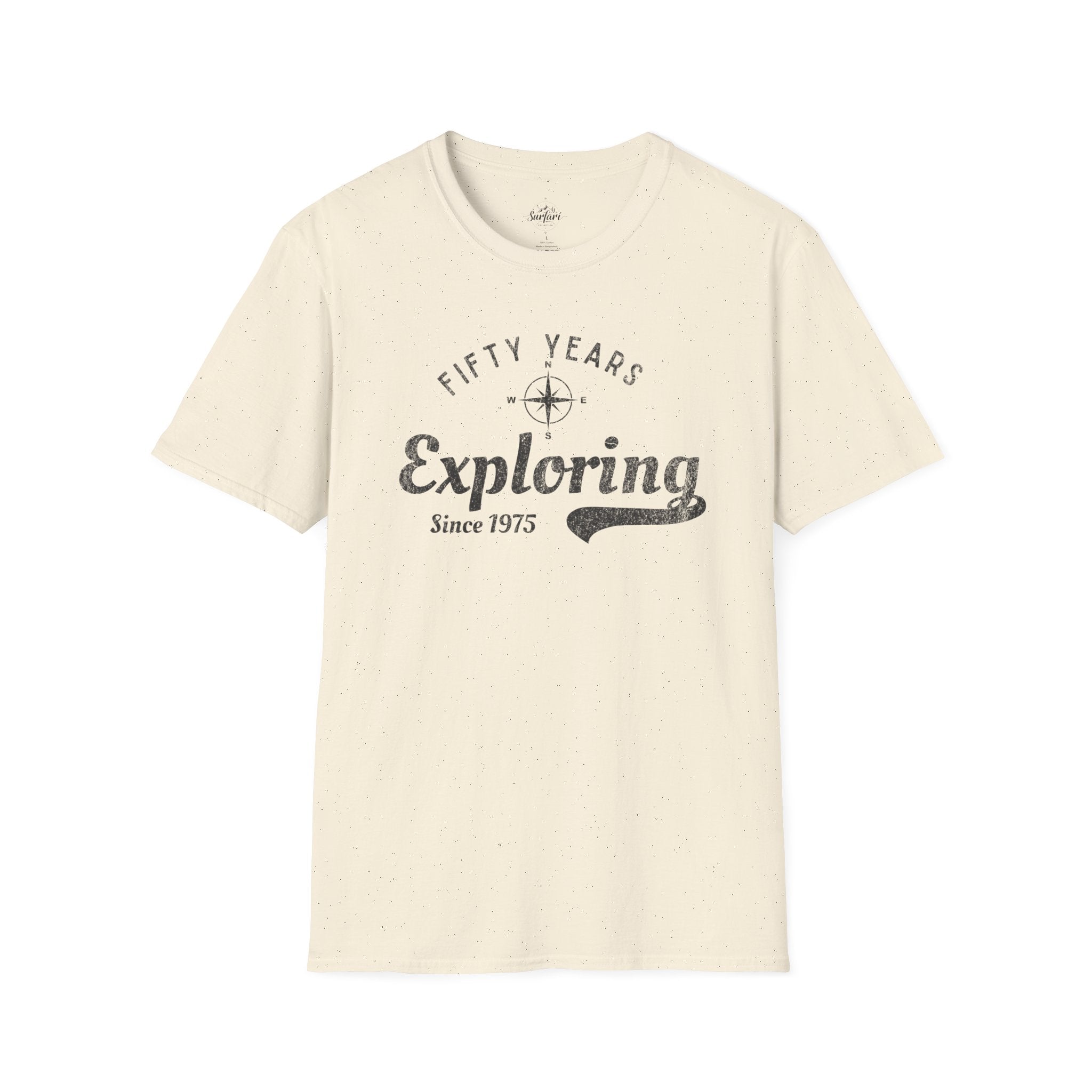 Printify T-Shirt Natural / S 50 Years Exploring Since 1975