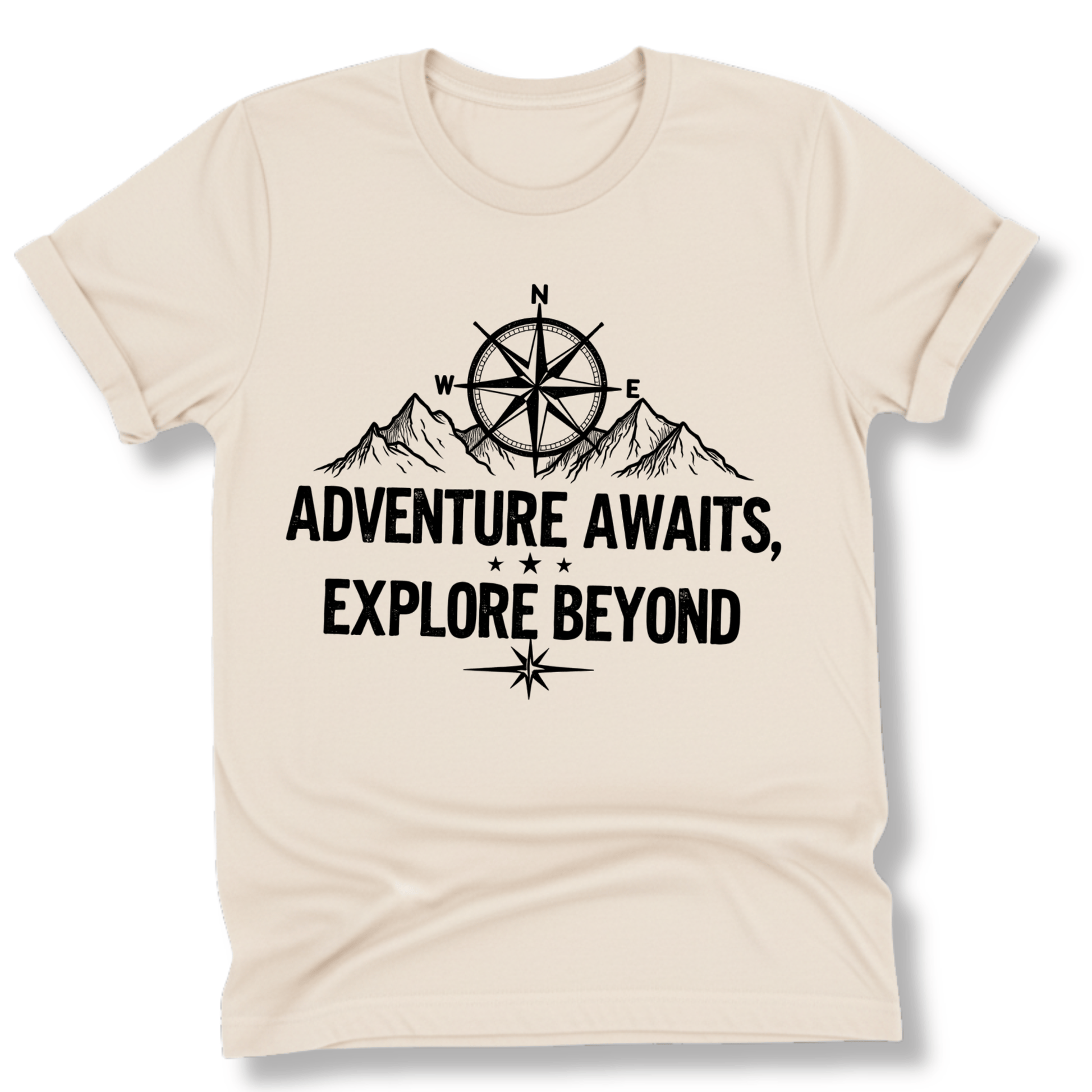 Printify T-Shirt Natural / S Adventure Awaits Explore Beyond