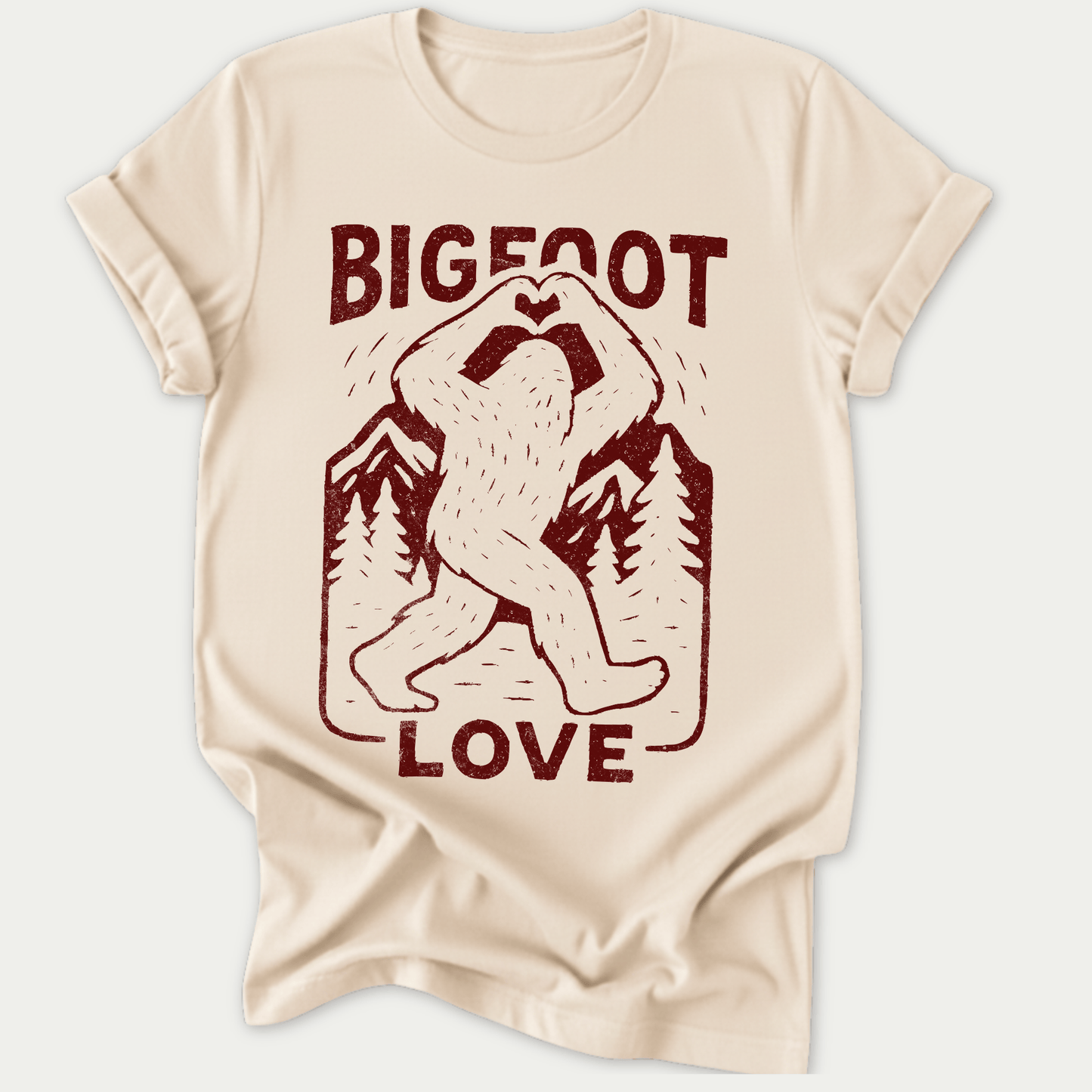 Printify T-Shirt Natural / S Big Foot Love Hiking