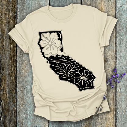 Printify T-Shirt Natural / S California Whale Tail T-Shirt
