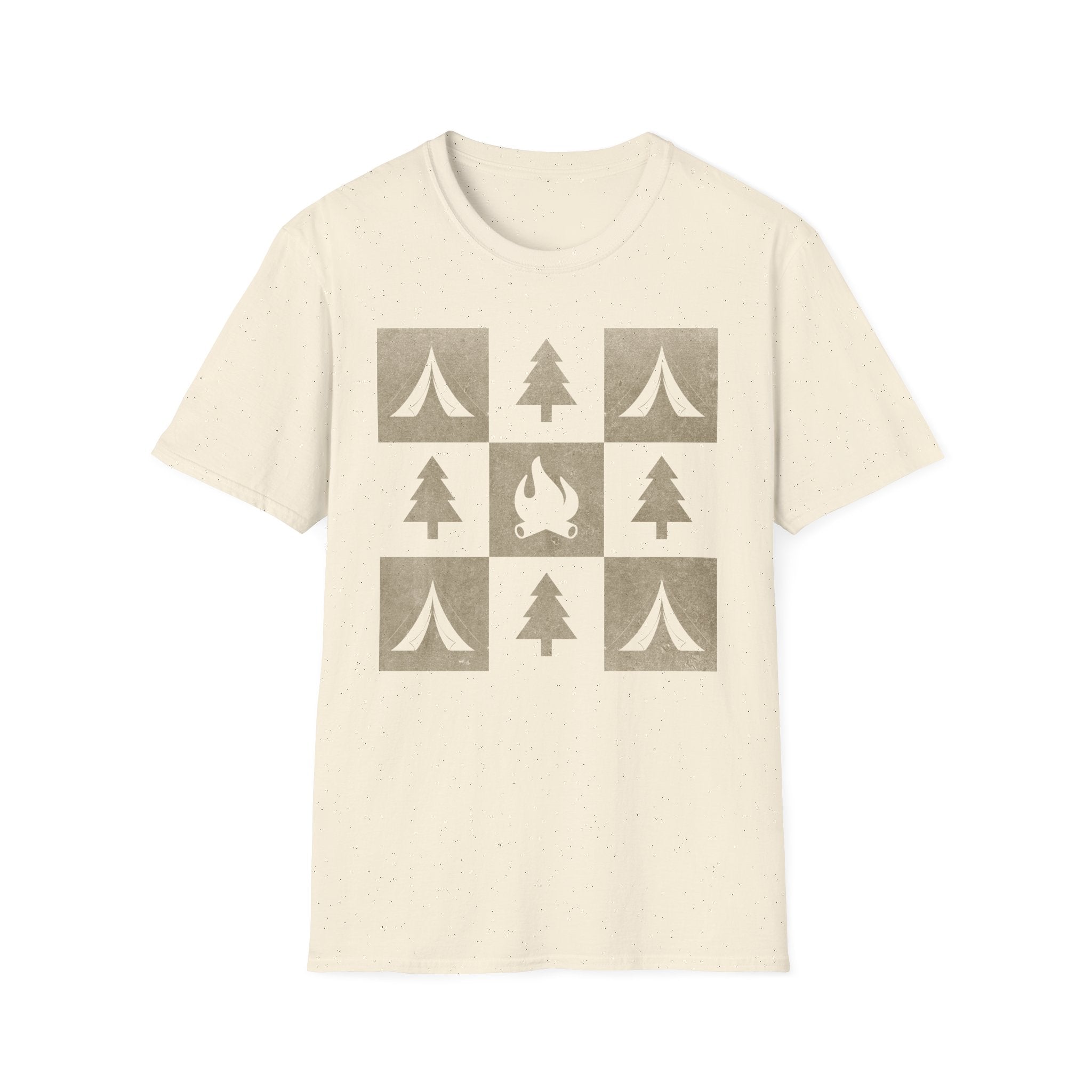 Printify T-Shirt Natural / S Campfire Adventure Unisex Softstyle T-Shirt - Perfect for Outdoor Lovers