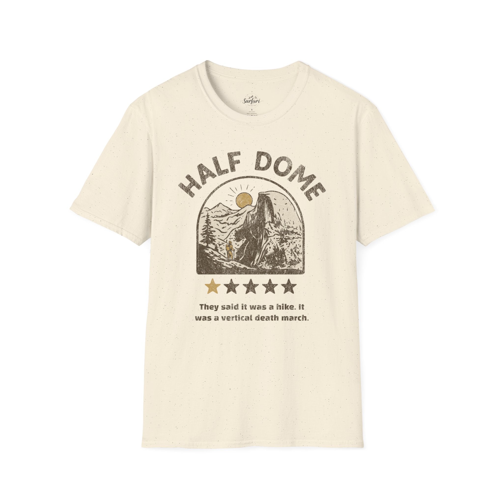 Printify T-Shirt Natural / S Copy of Half Dome One Star Review T-Shirt