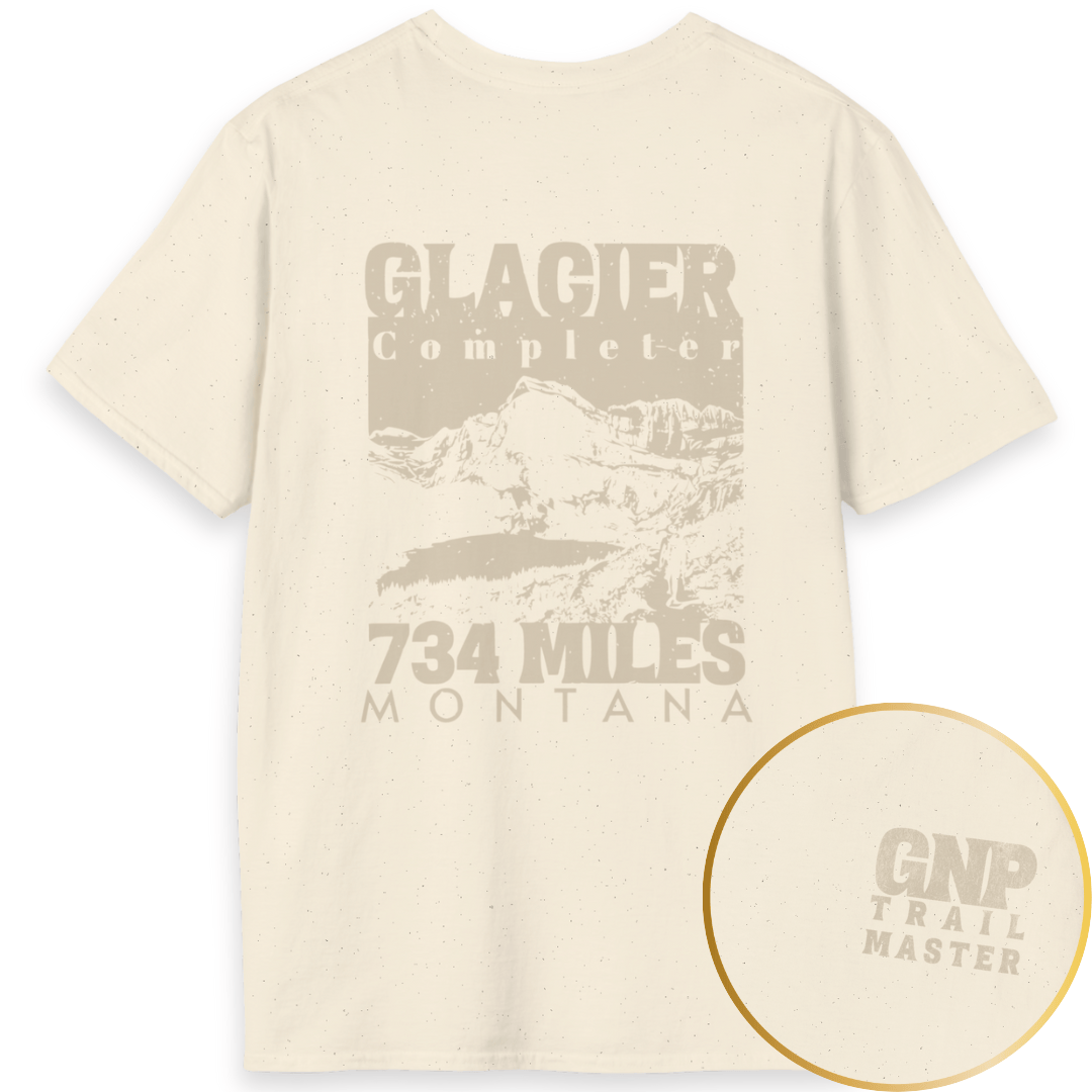 Printify T-Shirt Natural / S Glacier National Park Trail Completer