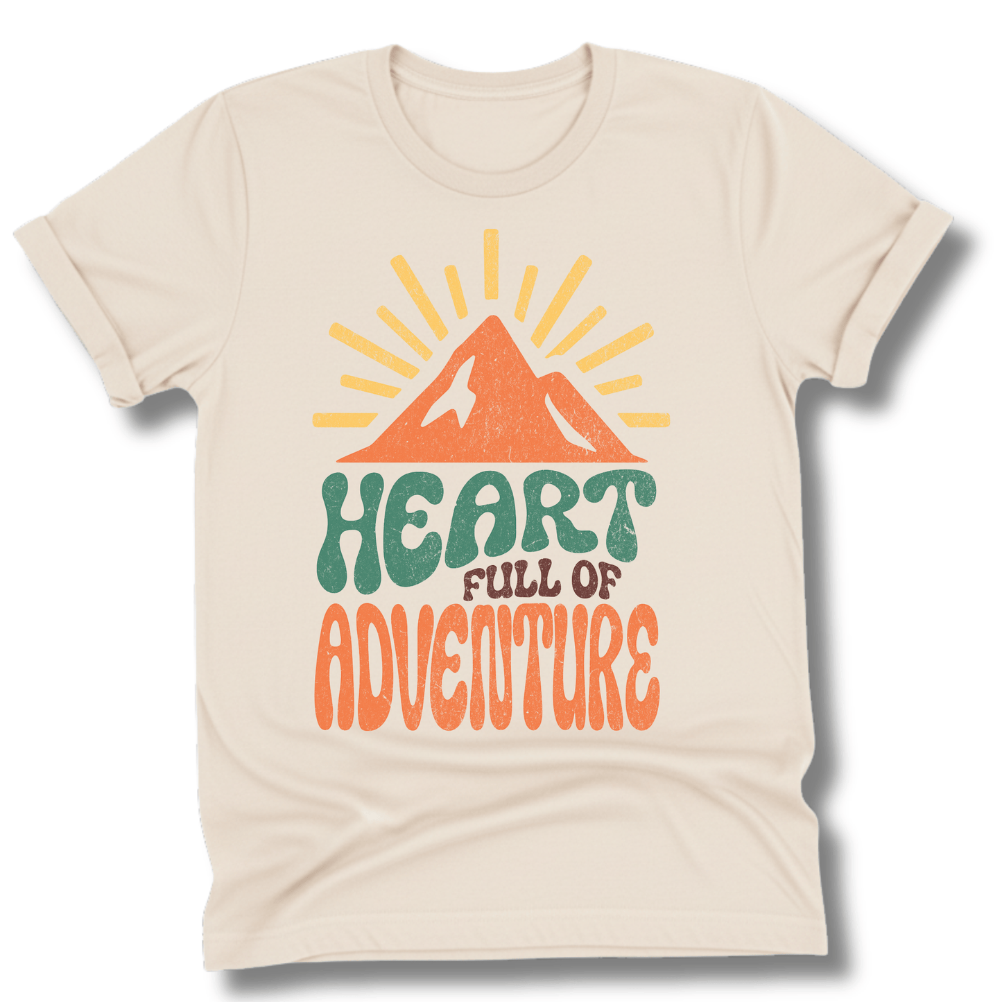Printify T-Shirt Natural / S Heart Full of Adventure