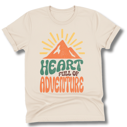 Printify T-Shirt Natural / S Heart Full of Adventure