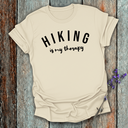 Printify T-Shirt Natural / S Hiking is my therapy