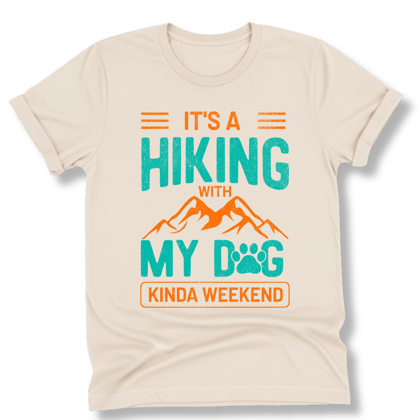 Printify T-Shirt Natural / S Hiking with my dog