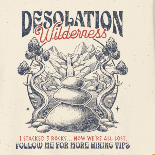 Printify T-Shirt Natural / S I stacked Rocks, Now we're all lost!