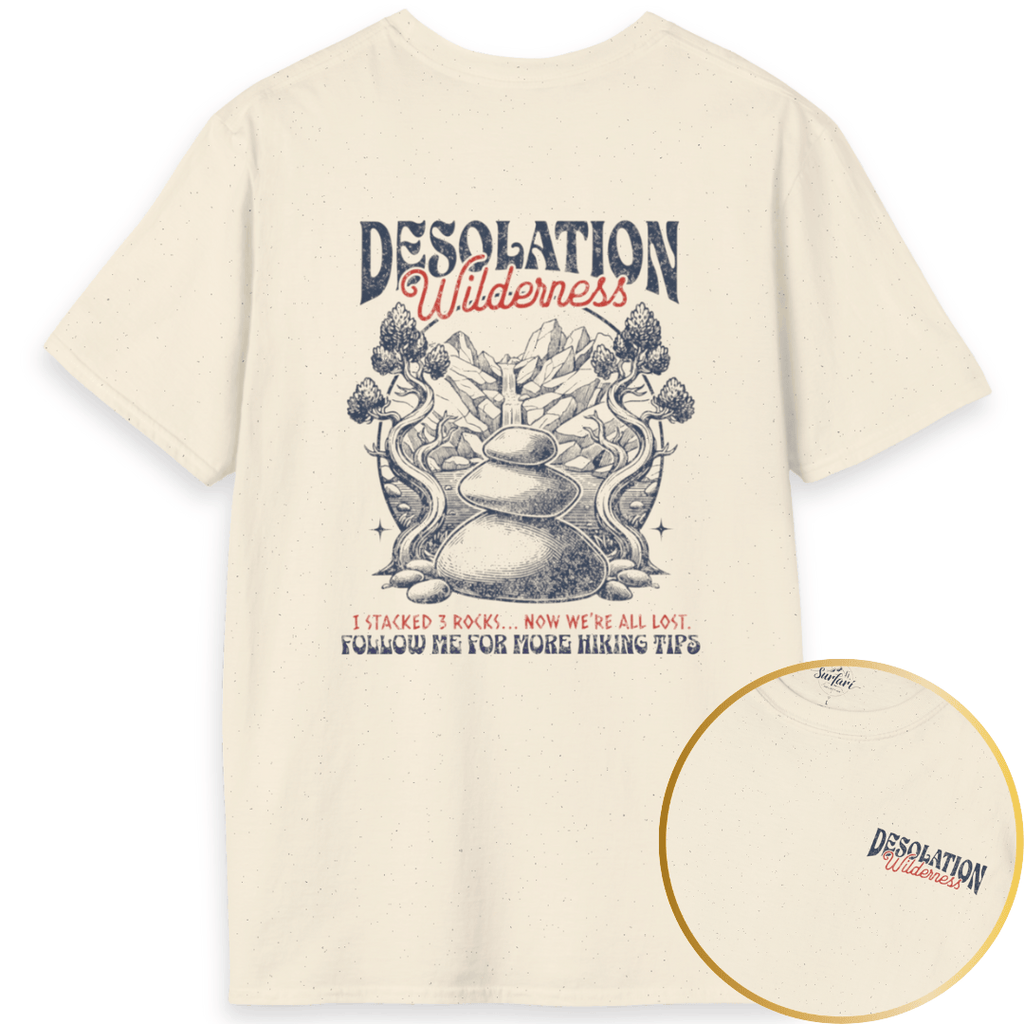 Printify T-Shirt Natural / S I stacked Rocks, Now we're all lost!