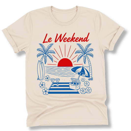 Printify T-Shirt Natural / S Le Weekend Beach