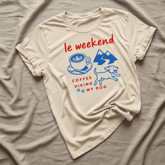 Printify T-Shirt Natural / S Le Weekend T-Shirt