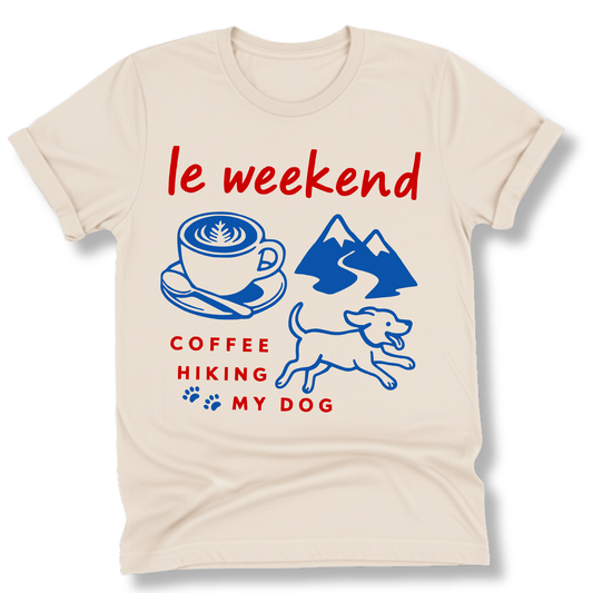 Printify T-Shirt Natural / S Le Weekend T-Shirt