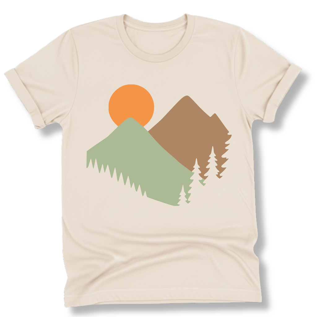 Printify T-Shirt Natural / S Mountain sunrise