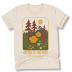Printify T-Shirt Natural / S Nature is my therapy